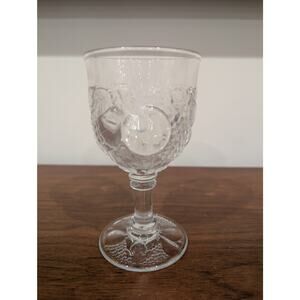 Della Robbia Clear Water Goblet by Westmoreland Glass 1930s - MINT